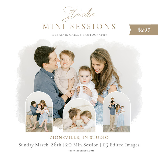 Studio Mini Sessions | Now Booking in Zionsville, IN